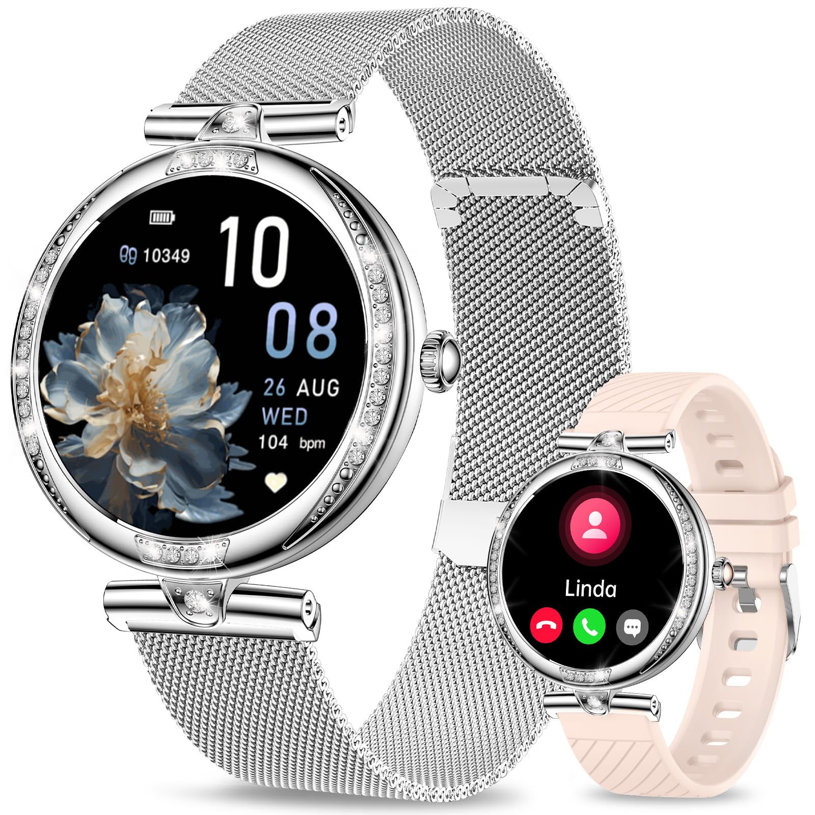81NKClst+dL Dames Smartwatch Silver Touch - Afbeelding 1
